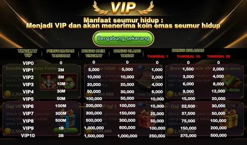 Manfaat Seumur Hidup VIP
